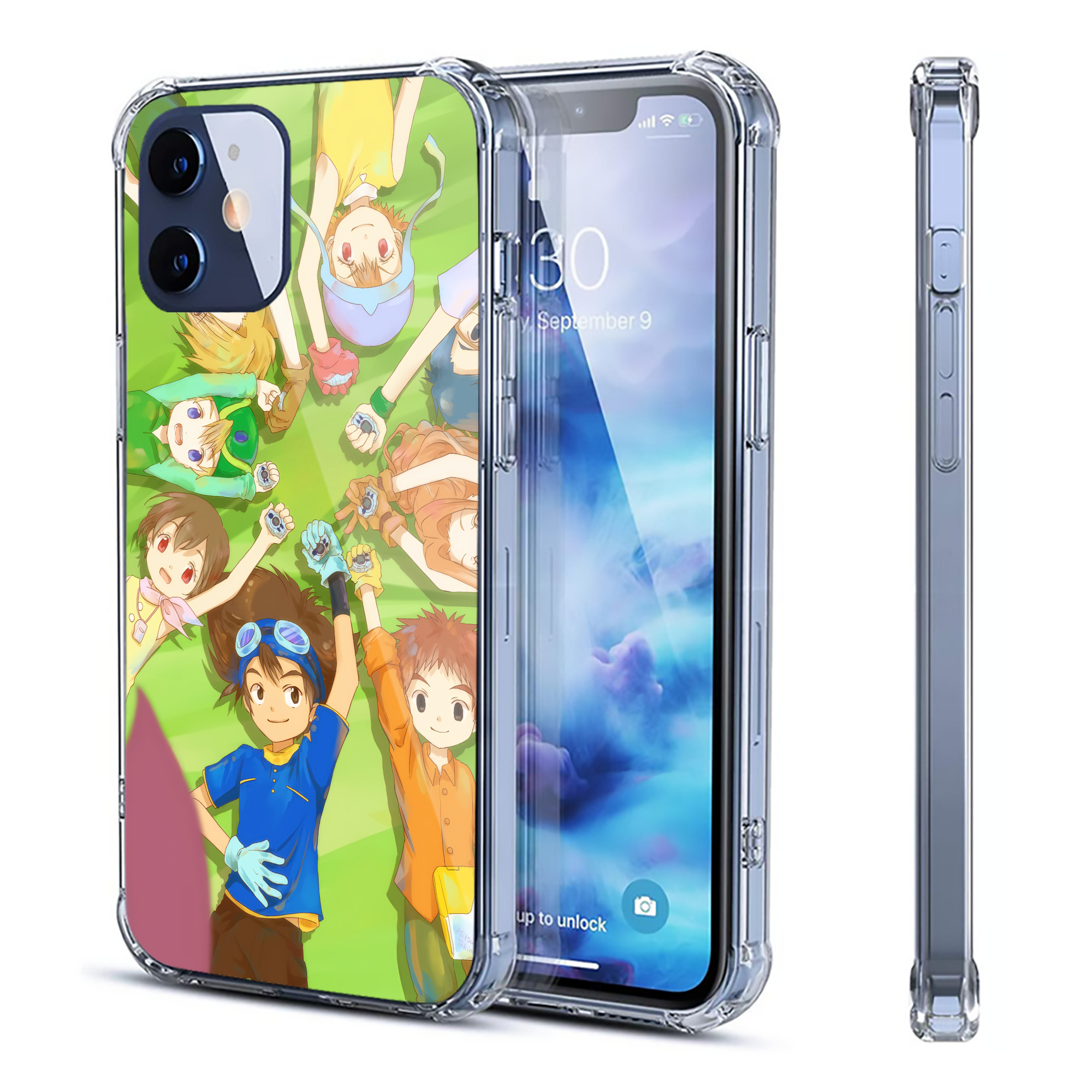 （画像用） Digimon デジタルモンスター/デジモン 【iPhone 12シリーズ対応】透明スマホケース（クリアソフトケース）